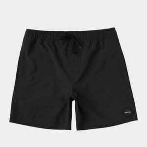 RVCA Men's Black VA Elastic Waist Boardshorts 17" Size XL New Without Tag